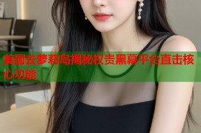 美国去萝莉岛揭秘权贵黑幕平台直击核心功能
